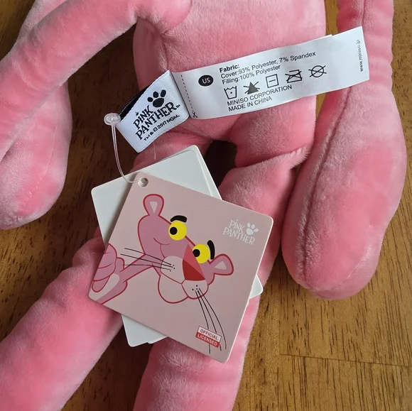 🆕️ Pink Panther 21" Plushie Stuffed Animal & 2 Pink Panther Classic Cartoon DVD - Picture 4 of 15